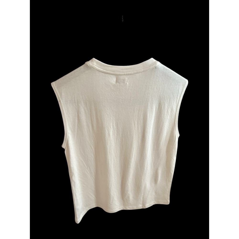 Faherty Cutoff Shirt Cloud Muscle Tshirt Sz Medium Cream - Picture 7 of 10